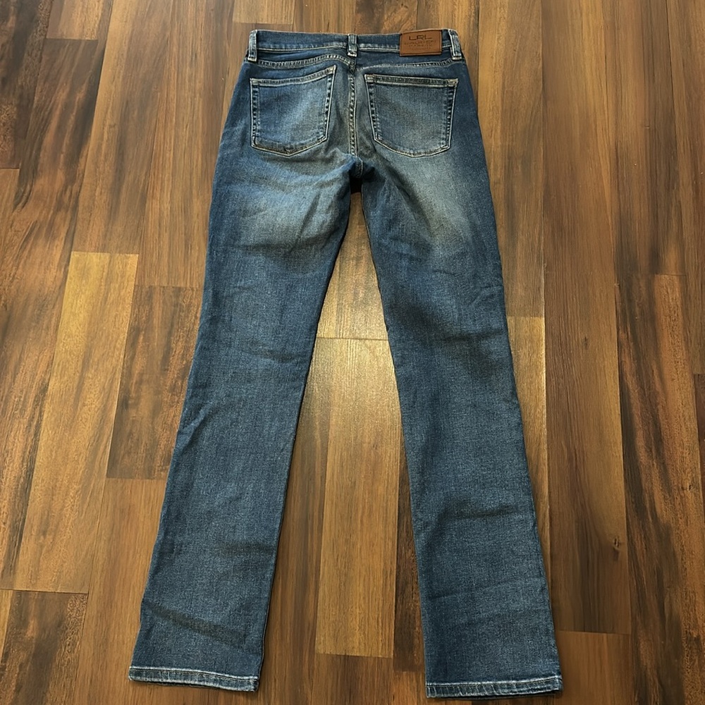 LRL Lauren Jeans Co Ralph Lauren Medium Wash Faded Stretch Skinny Jeans Size 2 - Picture 2 of 10